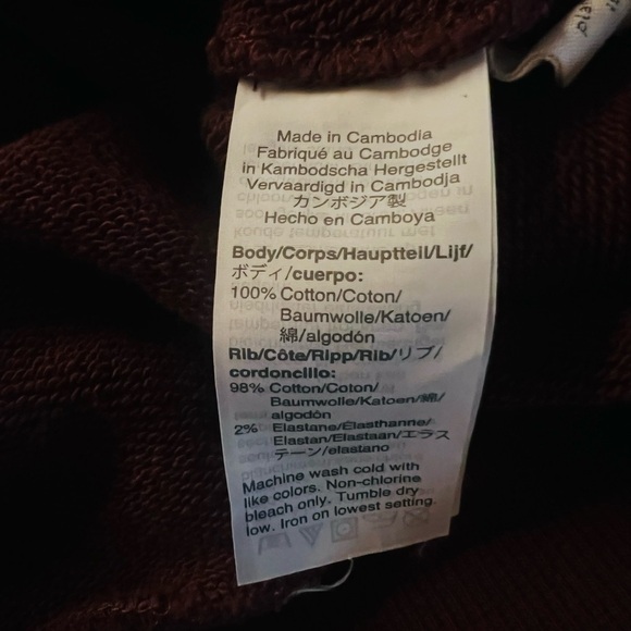 MADEWELL WOMEN’S PURPLE OVERSIZED SWEATSHIRT SIZE SMALL WITH ABSTRACT PATTERN - Picture 5 of 11